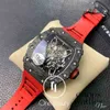高級時計メカニカルウォッチスイスムーブメントデートメカニクス腕時計オリジナル035 RM3502 RAFAEL NADAL限定版の赤いラバーストラップ