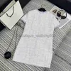 Basic & Casual Dresses Designer Women's Dress 24 Year Early Spring New Style Versatile Weaving Thick Tweed Round Neck High Waist Slimming Short Sleeve Dress