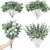 Fiori decorativi 30 pezzi Set di scatole di gambo verde artificiale per tavolo da pranzo da pranzo da pranzo da pranzo per matrimoni per matrimoni da sposa fai da te