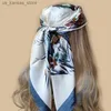 Lenços 90*90cm Lenço de seda feminino Hair Pescoço quadrado Escritório Shawl Bandana Bandana Hijab Muçulmana Lenço de Longa