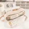 Väskor Portable Creative Pencil Case Cute Boy Girl Girl Kawaii Pen Eraser Bag Storage Stationery Box Pouch School Teen Studenter leveranser