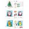 Christmas 3D String Art Board Kit Craft Toys Enfants Diy Stickers Fitre Winding Painting Light Strip Festival Activity Toys