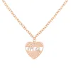 Pendant Necklaces Pendants Jewelry Diamond Peach Heart Mothers Day Gift Family Daughter Sister Crystal Necklace Drop Delivery 2021 Ot2Fm