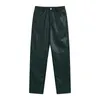 Pantalon pour hommes American Vintage Lettre broderie simple Zipper pu cuir en cuir Men Couple de mode décontractée