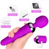 Trådlös trollstav massager av vibrator USB uppladdningsbar klitor vibratorer vuxna sexiga leksaker för kvinnor elektriska massagerverktyg för bakre nacke