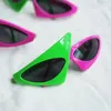 Sonnenbrille Grüne Rotbrähne Fancy Party Festival Hip Hop einzigartiger Y2K Roy Purdy Funny Shades Trending Product