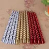 2st Twisted Coil Table Dining Room Table Wedding Party Spiral Long Candles Wax For Wedding Birthday Decoration