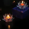 Mum tutucular kristal lotus tutucusu parlak oturma odası bahçe yatak odası zen dekorasyon için uygun