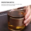Engångskoppar halmar valnöt kopphållare kaffeshylsa skydd täcker flaskförsörjning isolerat vatten utomhus kontor bärbara silikonöverdrag