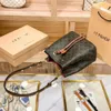 Lederen handtasontwerper verkoopt nieuwe dameszakken met 50% kortingskaktas voor dames nieuwe trekkoord grote capaciteit enkele schouder crossbody baghandbags