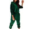 Women's Two Piece Pants Autumn Y2K Velvet 2 Set Outfits Hoodies Loose Streetwear Sportwear Women Ladies Oversize Tracksuit Clothing 2024