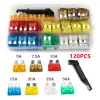 120pcs Small Size Blade Car Fuse Assortiment Ensemble pour le camion automobile Auto 5A 7.5A 10A 15A 20A 25A 30A FUSE AVEC PLASTIQUE BOX