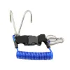 Double End Diving Hook with Spiral Coil Lanyard Diving Hook Anti-Lost Rope