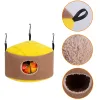 Parrot Nest Plush Snuggle Bird Warm Hammock Small Pet Winter Bed with Metal Hanging Hooks for Cockatiels Lovebirds