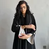 Etnische kleding bescheiden Abaya Ramadan Musulman laple kraag vaste kleur lange mouw elegante gewaad islamitische moslim voor vrouwen caftan mq081