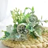 Decoratieve bloemen Multicolor Silk Rose Flower Simulation Bruid vasthouden Pieter Fake White Christmas Party Home Decoratie