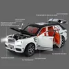 1 24 Schaal RRCULLINAN SUV Model Auto Toy Zink Alloy Pull terug Diecast speelgoedauto's met geluid en licht voor kinderen BO 240409