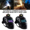 Welding Helmet Welder Mask With Rechargeable Headlight Automatic Dimming Electric Welding Mask For Arc Weld Grind Cut Process