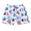 Męskie spodenki 2024 Wysokiej jakości pnie pływackie dla mężczyzn Sexy Mens Beach Shorts Cartoon Turtle Print Summer Shorts Szybkie suche spodenki J240409