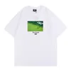 Kitt 2024 Весна Summer Fashion Green Football Field Вдохновляющее лозунг с печатью мужские и женские футболки с коротким рукавом