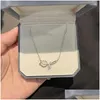 Biżuteria torebki torby Chalcedony Naszyjnik Design Kobiety Kwiaty Łańcuchy Clavicle Sain Girlfriend Prezent urodzinowy upuszczenie dostawy pakowanie DH0OB