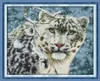 Snow Leopard Inverno Inverno Croce Cross Craft Strumenti di ricamo set di taglieri di ricamo conti conti su tela DMC 14ct 11ct Decor home 6119771