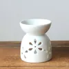 Porcelain Aroma Burner Essential Oil Furnace Mini Candle Holder Solid Color Ceramic Crafts Aromatherapy Diffuser Home Decor