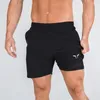 Short masculin Double-pont de fitness sportif masculin été slim séchage rapide et pantalon de survêtement tissé respirant