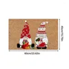 Tapetes de natal porta decorativa tapete de neve boneco de neve de pavio claus corporador de cozinha decoração de carpete de veludo de cristal não deslizante