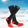 Sweatshirts Winter Electric Heated Socks with Rechargeable Battery Powered 3 Heating Settings Thermal Socks for Men Women
