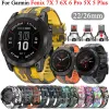 22 26mm QuickFit Garmin Fenix 7 7x 6x 6 Pro 5x 5 Plus 3 HR 945 EPIX GEN 2スマートウォッチバンドブレスレットリストバンド