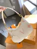 2024 Womens Designer Bagatelle Underarm Bag Womens Handbag Shoulder Bags Crossbody Bag Solid Color Makeup Bag Purse Small and Cute 24cm