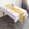 Table Cloth Scandinavian Style Satin Coffee Runner Wedding Banquet Tablecloth Decoration Polyester Solid Color Ding Flag