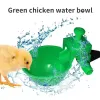 5-10 pezzi pollo verde tazza di acquer appeso a appendiabiti per alimentazione da gallina automatica per alimentazione pollame in plastica pollaio per bere ciotola con vite