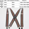 Heavy Duty Big Size Work Strong clips Pants Suspenders for Men 50mm Wide Adjustable Braces X Back Elastic Trouser red stripes 240401