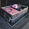 カーブートストレージボックス大容量オートカートランクオーガナスーパー耐久性折りたたみ式貨物収納ツールオートトラックトランクボックス