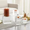 Kandelaars pilaar kristallen houder romantische esthetische Noordse gezellige kamer decor minimalistische elegante portavela's home decors accessoires