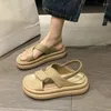 Sandals zomer Casual modieus platform Sole hardloopschoenen comfortabel niet-slip verhooging platte bodem dames No: 8911