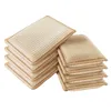 6 -stcs/set bamboe vezel vaatwassing schuurblokken schotel handdoek spons struikgewas struikgewas struik