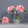 Decorative Flowers 10Pcs 3D Feel Latex Film Hydrangea Real Touch Artificial Home Decoration Bridal Bouquet Wedding Party Florals