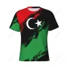 Nom personnalisé Nunber Libya Flag Couleur Men T-shirt T-shirt T-shirt T-shirt T-T-Tees pour les fans de football de football