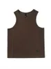 T-shirts masculins Houzhou Sports Mens Tank Top Gym Hombre T-shirt sans manches pour hommes Street Loose Basketball Brown Brown O-Neck Cotton J240409