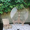 Custom Circle Wedding Guest Book Transparent Round Acrylic Wood Border Personalized Name And Date Birthday Guest Book Drop Box