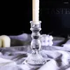 Candle Holders Scandinavische stijl Crystal Holder Vintage Glass Romantisch kaarslicht Dinner Bruiloft Schietschieters Home Decoratie