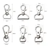 10pcs/pack metal carabiner clip دوار الزناد الكلب مشبك المفاتيح keyhooks الاحتفاظ الحلقة DIY Craft Lobster Clasp 6 أحجام