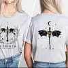 Mäns casual skjortor Basgia War Academy T-shirt dubbelsidig tryckt fjärde vinge draken Knight Dark Academic Cotton Short Sleeved Top YQ240409