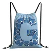 Rucksack G Blue Mandala Schultaschen für Teenager Girls Laptop Reisen Erstbrief hübsches Alphabet