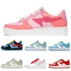 Designer maschile sneakers bassi staa addestrano scarpe casual in pelle vintage di mezzanotte blu scuro rosso rosa arancione bianco camo camo verde triplo combinazione combo nostalgia scarpa sportiva nostalgia