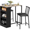 Dining Set with Table and Chair, More in Line with Human Body Design, Dining Tables Sets of 3