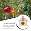 Bird Wood House with Lanyard Outdoor Unfinished DIY Accessory Pet Supplies Hanging Birdhouse for Outside Balcony